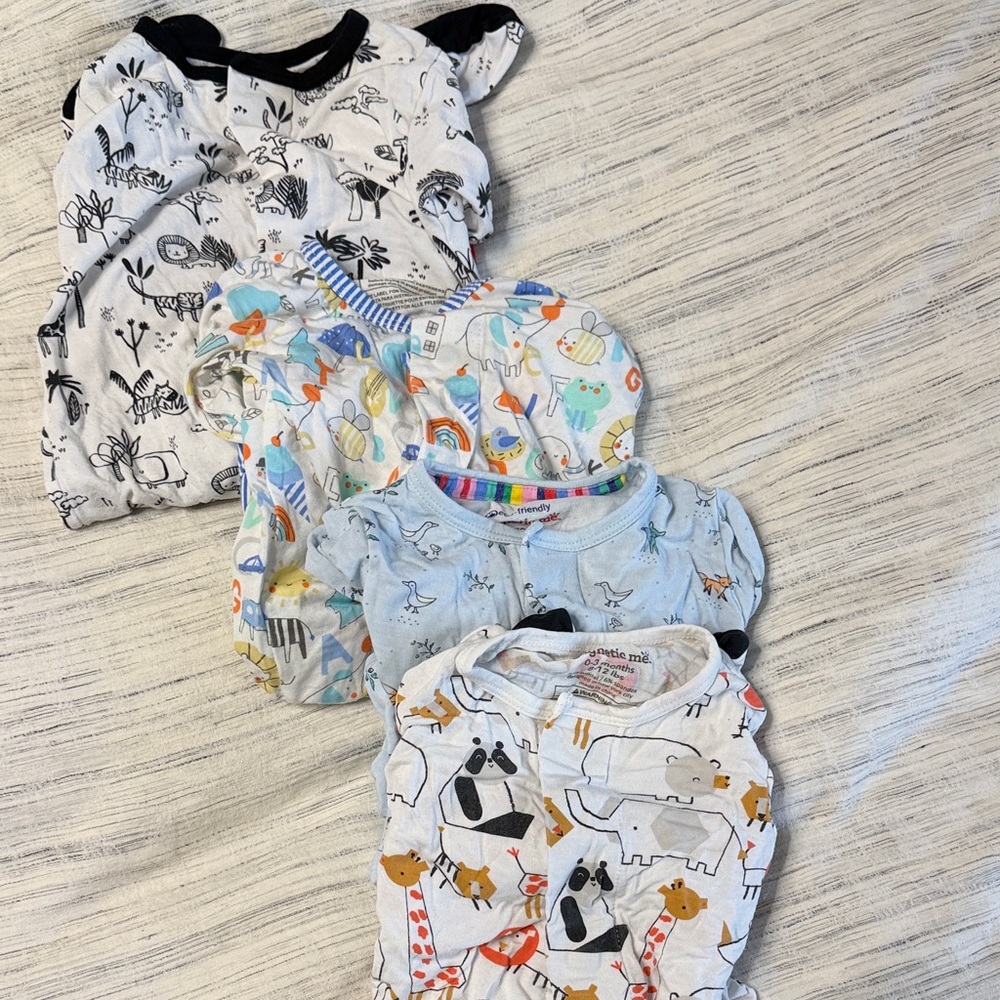 Magnetic Me 0-3 month Pajamas - variety of patterns